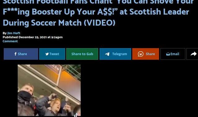 Skotsk protest mod covid booster