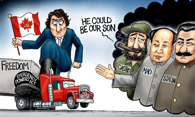Justin Trudeau og hand fædre