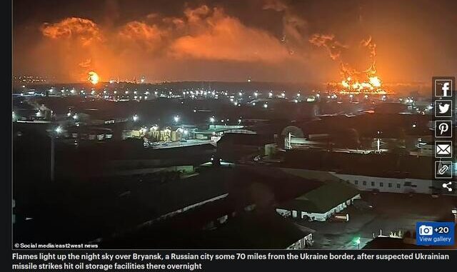 ukraine angriber russisk oliedepot