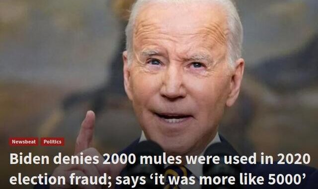 meme Biden mener det var 5000 mules, ikke 2000