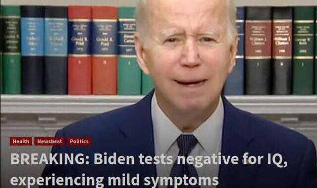 Biden tests negative for IQ