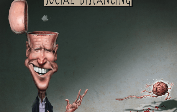Bidens hjerne brain social Distancing !