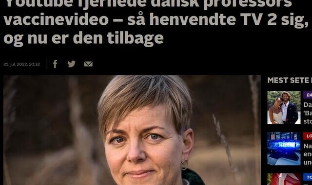 tv2 fik fjernet youtube censur