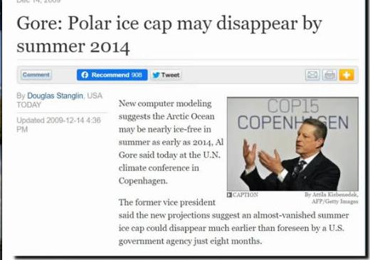 Al Gore polaris væk i 2014
