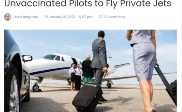 Eliten vil have uvaccinerede piloter