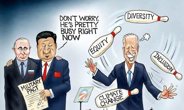 Biden optaget mens Xi og Putin laver aftale