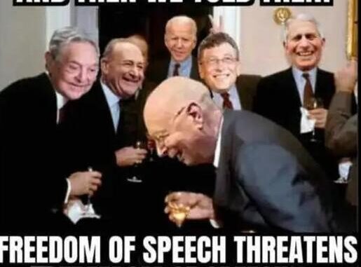 wef fauci-biden-schwab-soros-gates-freedom-speech-threatens