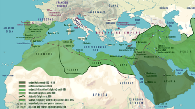The occupied countries ! islamic-conquest-696x444