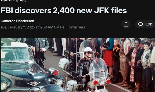 FBI finder 2400 nye filer om mordet på JFK