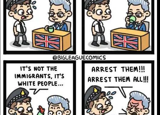 britain-protests-in-streets-immigrants-arrest-all-white-people starmer