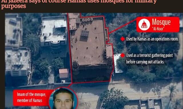 Al Jazeera says of course Hamas uses mosques for military purposes.resized