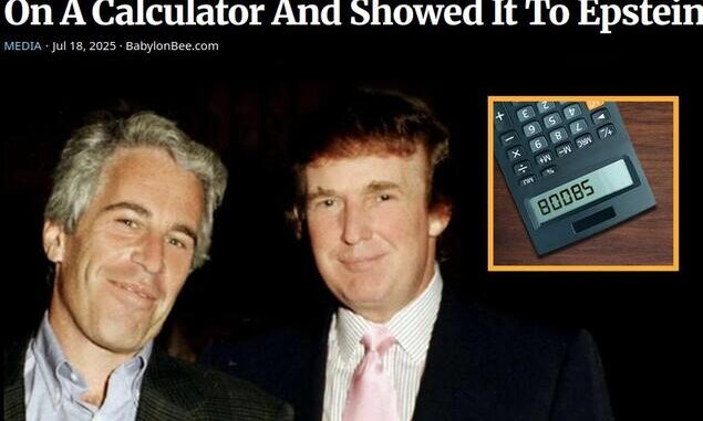 babbee om hysteriet WSJ Reveals Trump Once Wrote 'BOOBS' On A Calculator And Showed It To Epstein