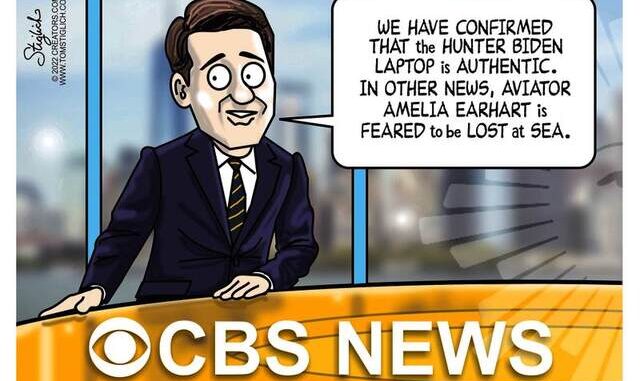 fake news msm CBS 2 år for sent til Hunter Bidens laptop