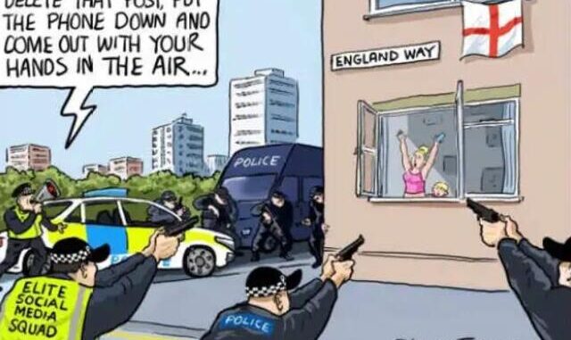 UK tankepoliti england-way-elite-social-media-arrest-put-down-phone